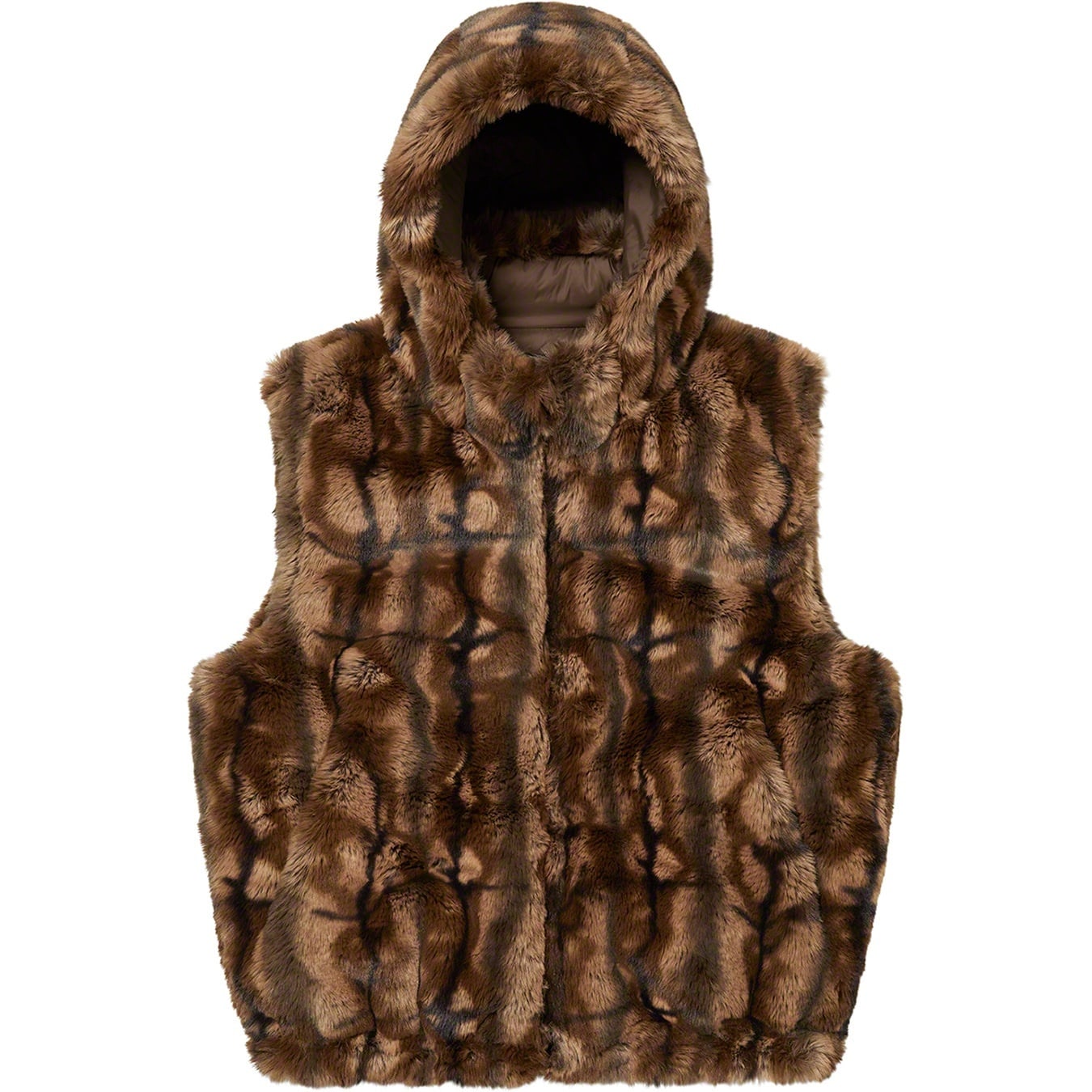 Faux Fur Hooded Vest view 3